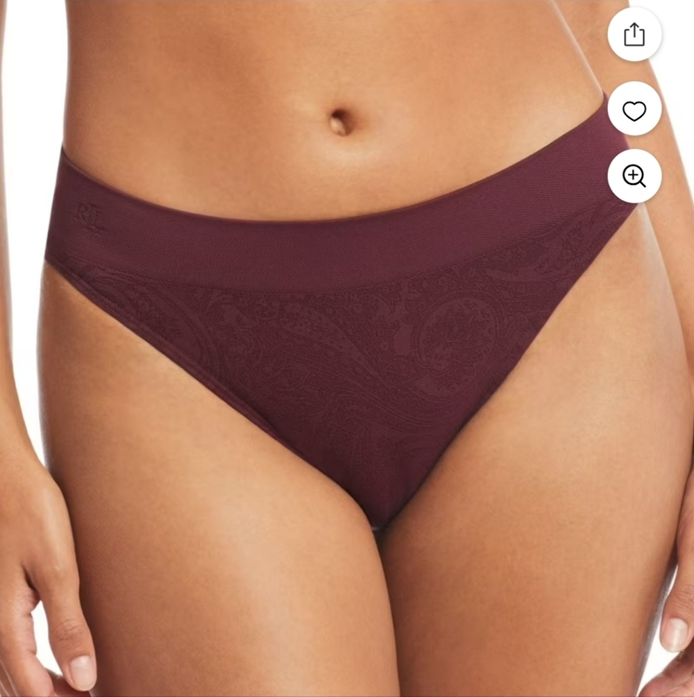 NWT Ralph Lauren Women's Seamless Hipster Bikini Brief - Pinot Nior